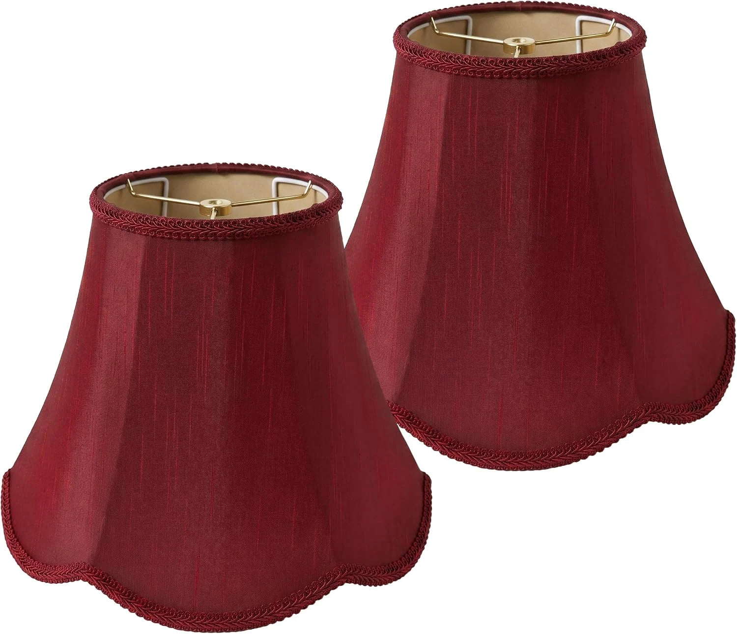 Special Beige Scalloped Lamp Shades Set of 2 - Image 3