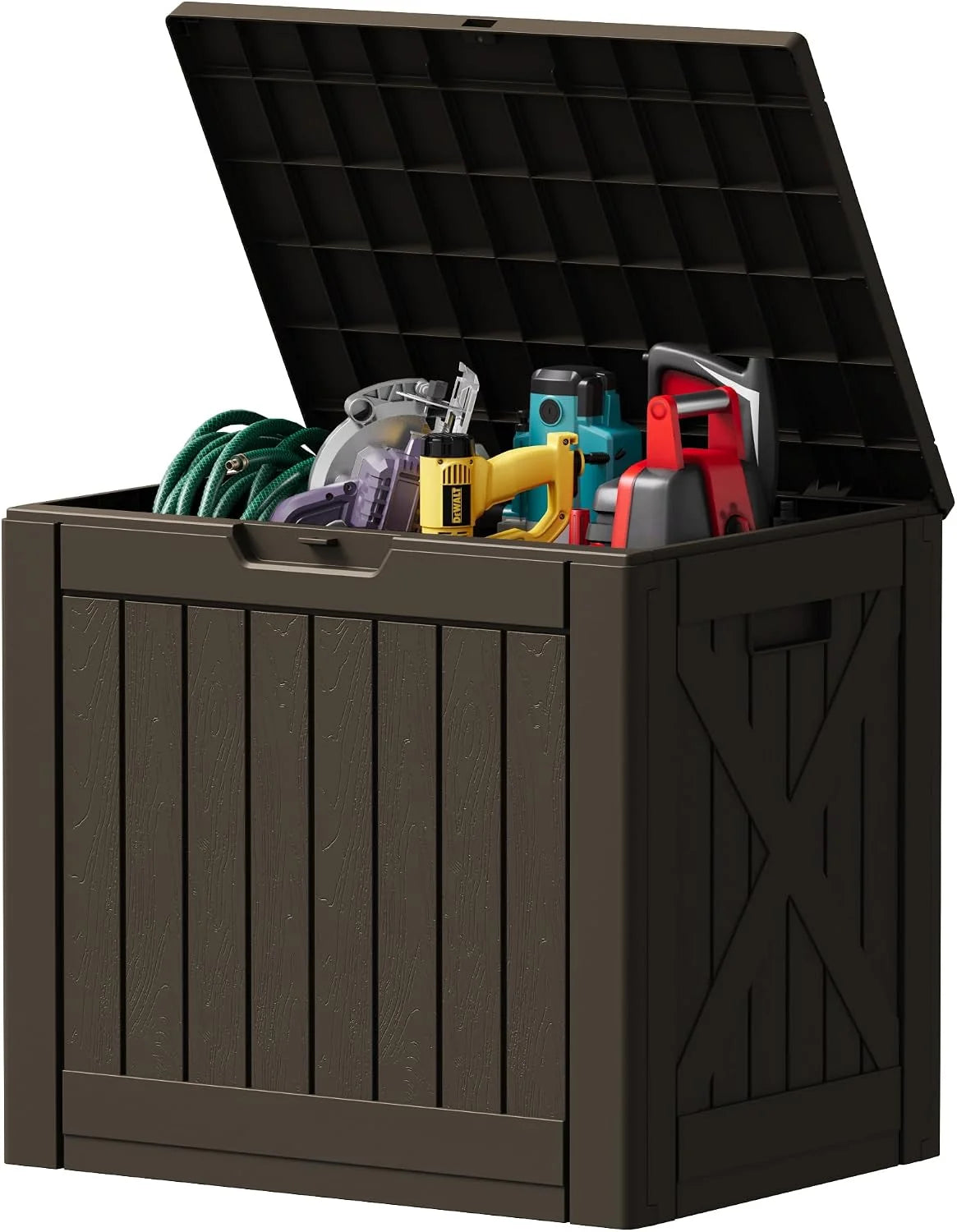 Special 78 Gallon Deck Box, Waterproof Resin Outdoor Storage Box - Image 5