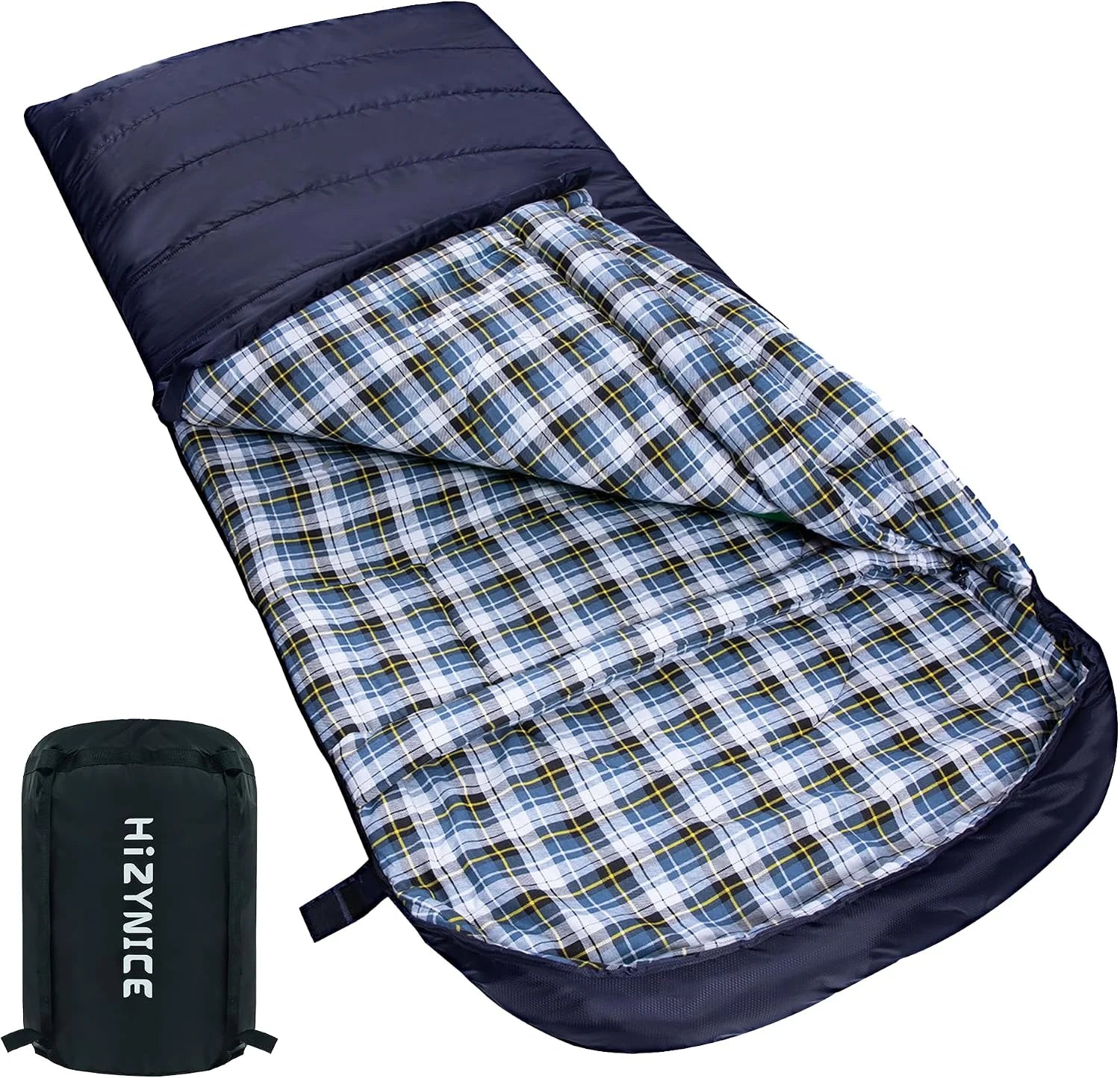 Special HiZYNICE Cold Weather Sleeping Bag 100% Cotton Flannel XXL for Adults Big and Tall, Free Compression Sack - Image 5