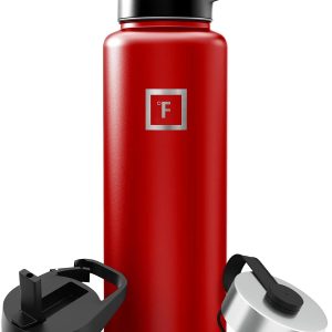 Special FLASK 40 oz Wide Mouth Water Bottle with Straw
