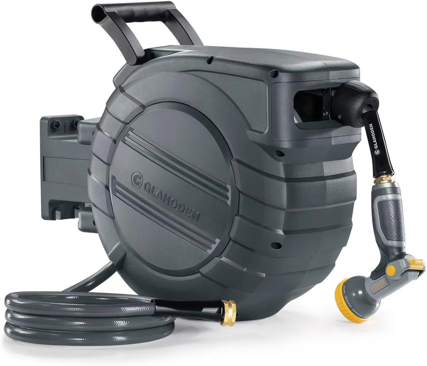 Special GLAHODEN Retractable Garden Hose Reel 5/8 in x 100 ft Upgraded UV Resistant Heavy Duty Automatic Hose Reel Wall Mount - Image 3