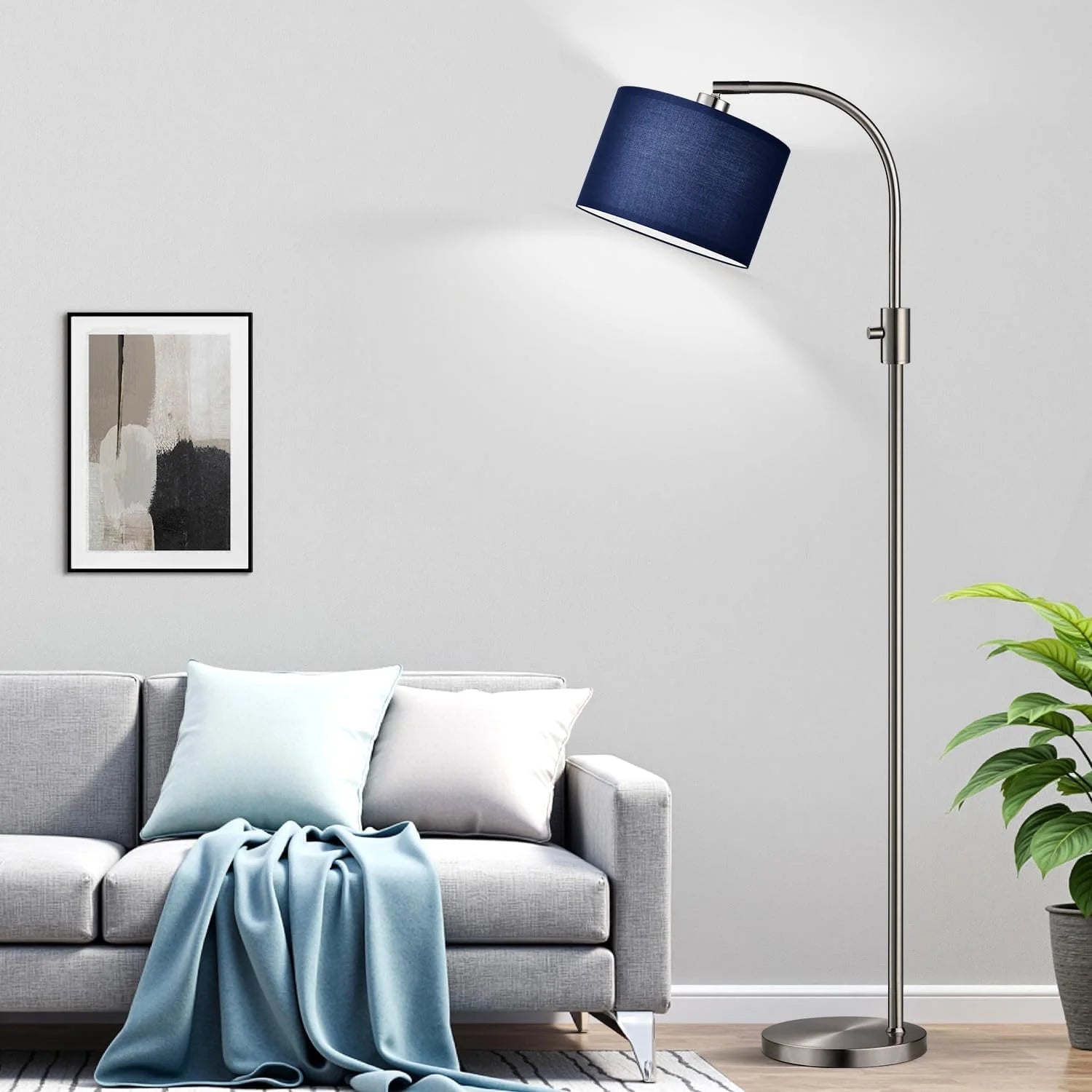 Special Nintiue Upgraded Modern Arc Dimmable Tall Standing Floor Lamp with Linen Shade, Bulb Included - Image 13