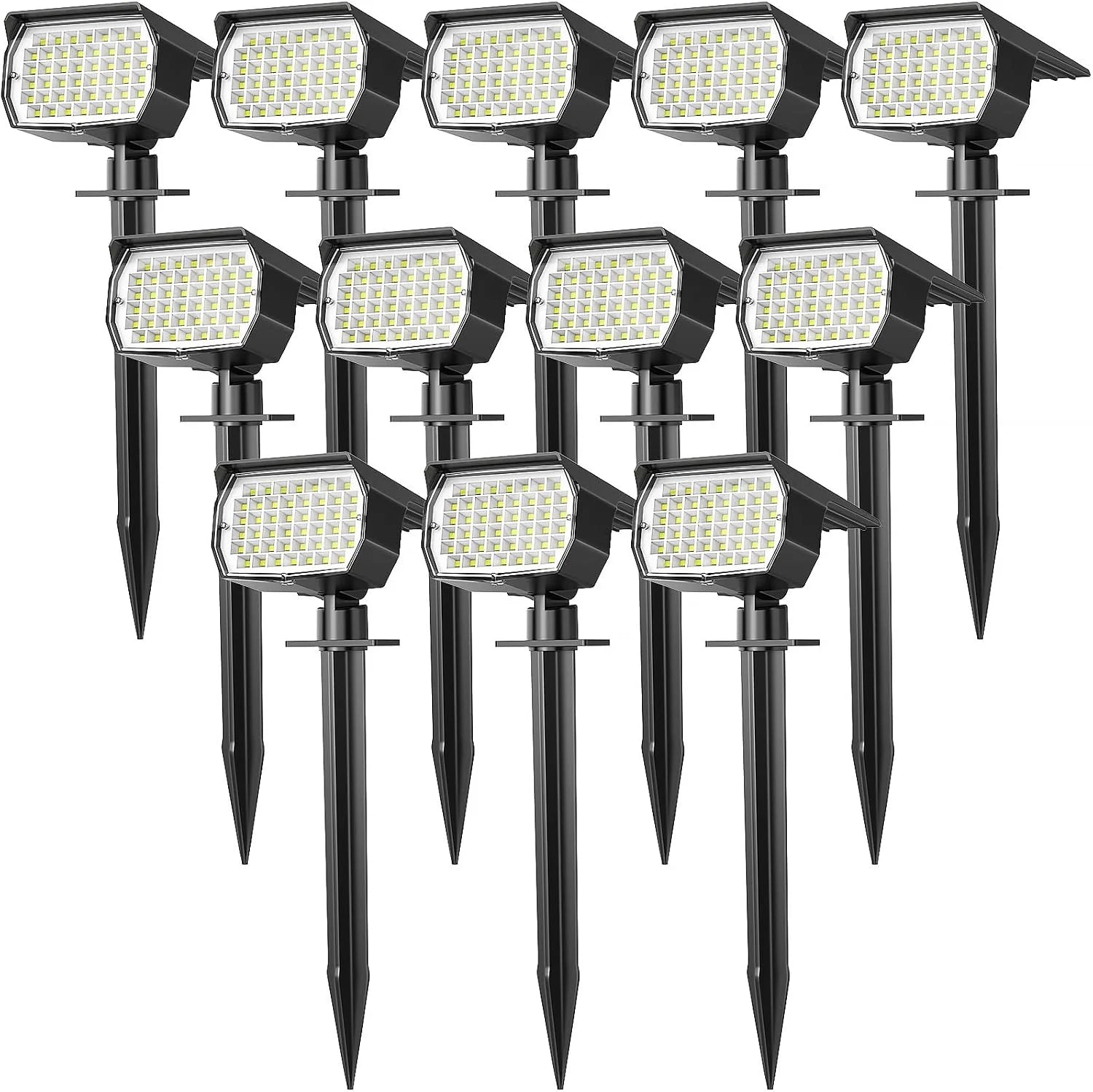 Special Solar Spot Lights Outdoor Waterproof IP65, 12 Pack Landscape Spotlights with 46 LEDs, 3 Modes Auto On/Off Solar - Image 7