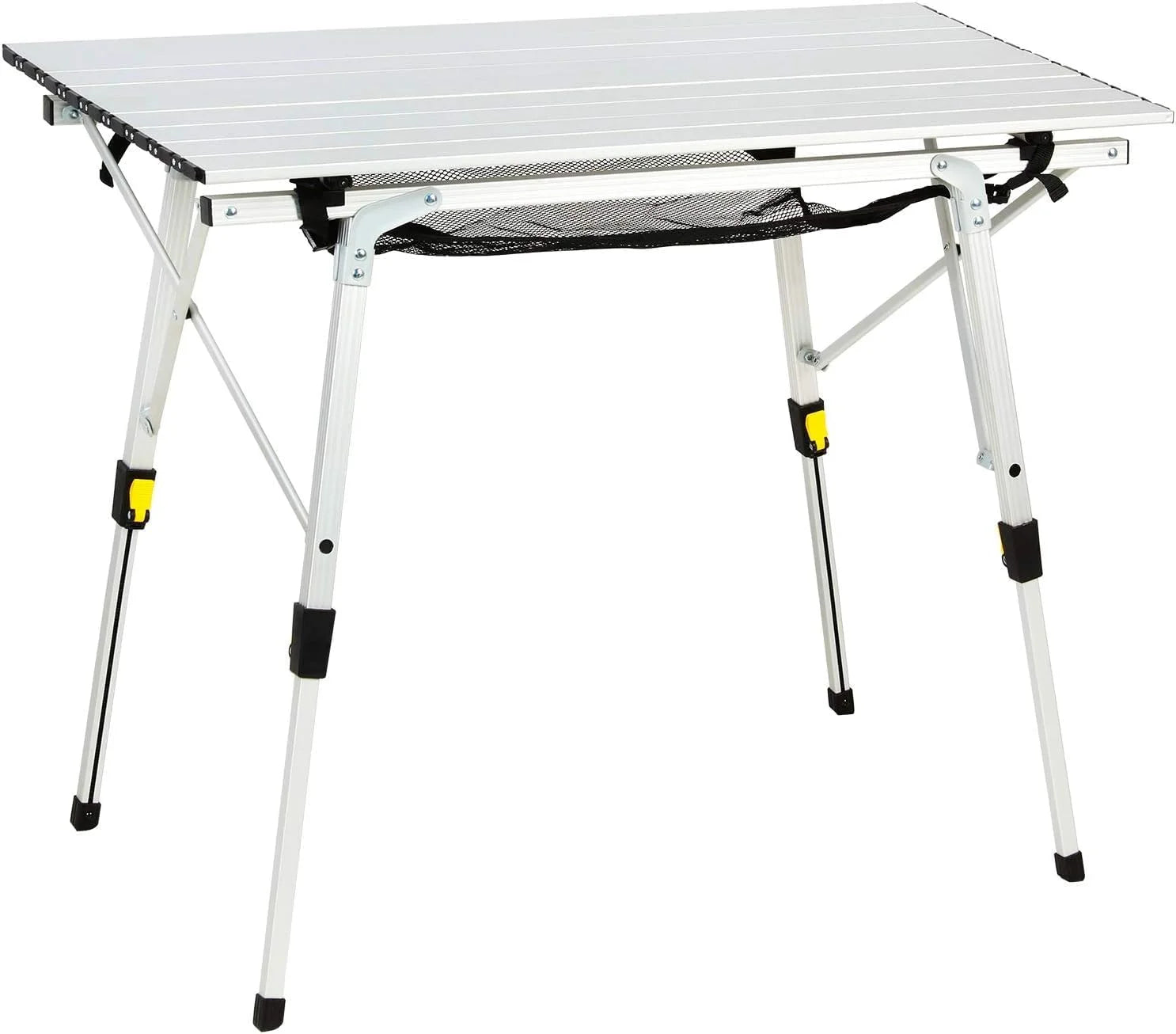 Special Outdoor Folding Portable Picnic Camping Table with Adjustable Height Aluminum Roll Up Table Top Mesh Layer - Image 3