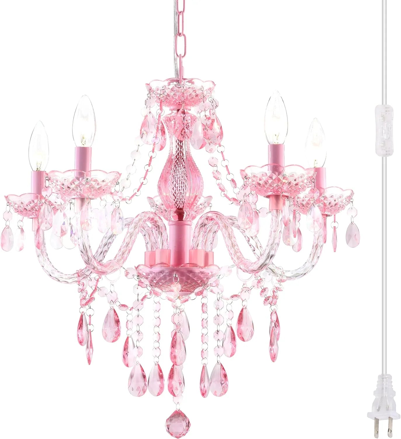 Special Crystal Clear Chandelier 5-Light Pendant Ceiling Lighting Fixture - Image 3