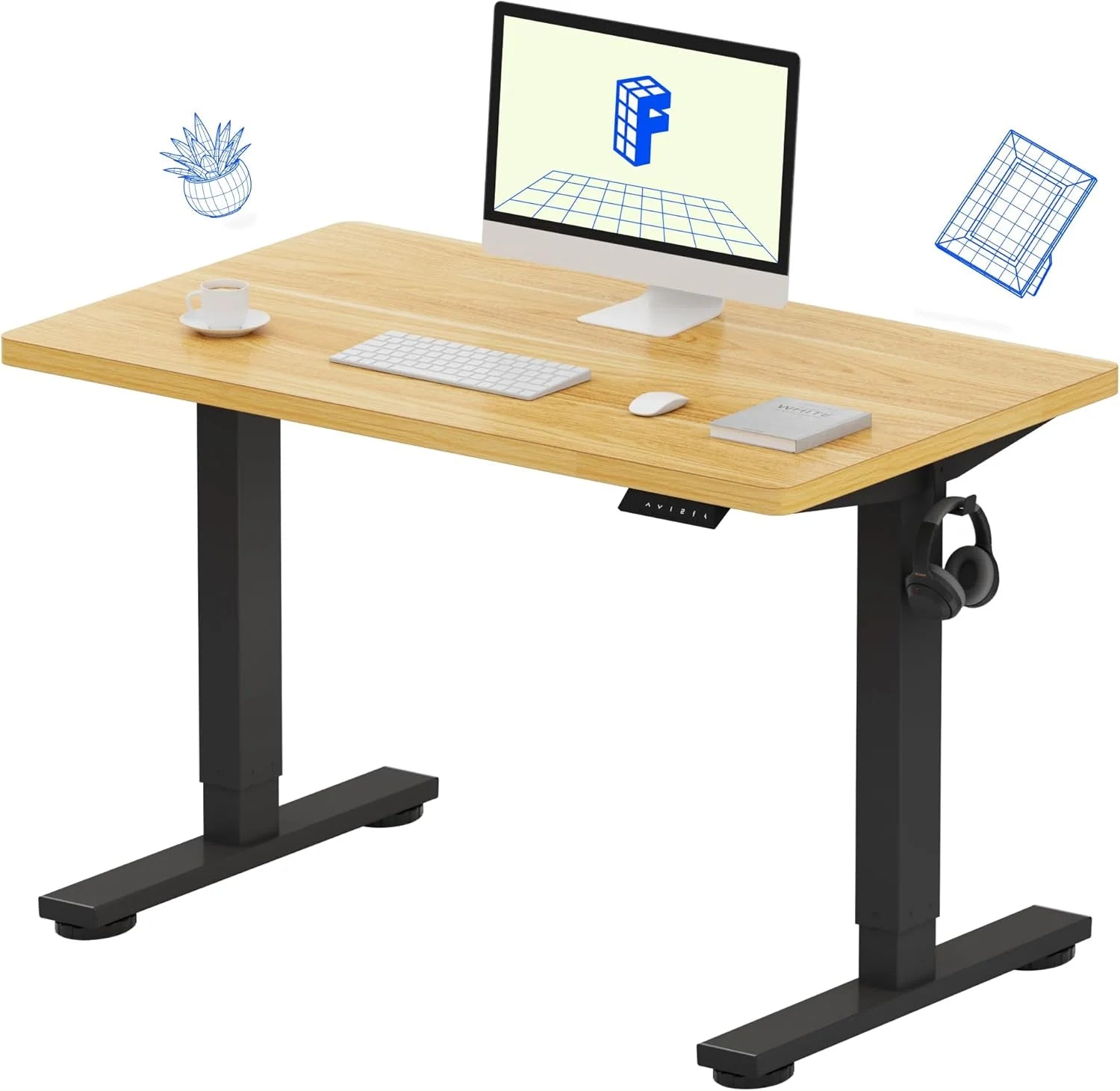 Special FLEXISPOT EN1 One-Piece Standing Desk, Electric Adjustable with 4 Memory Presets, 176 LBS Capacity, 48×24 Black - Image 45