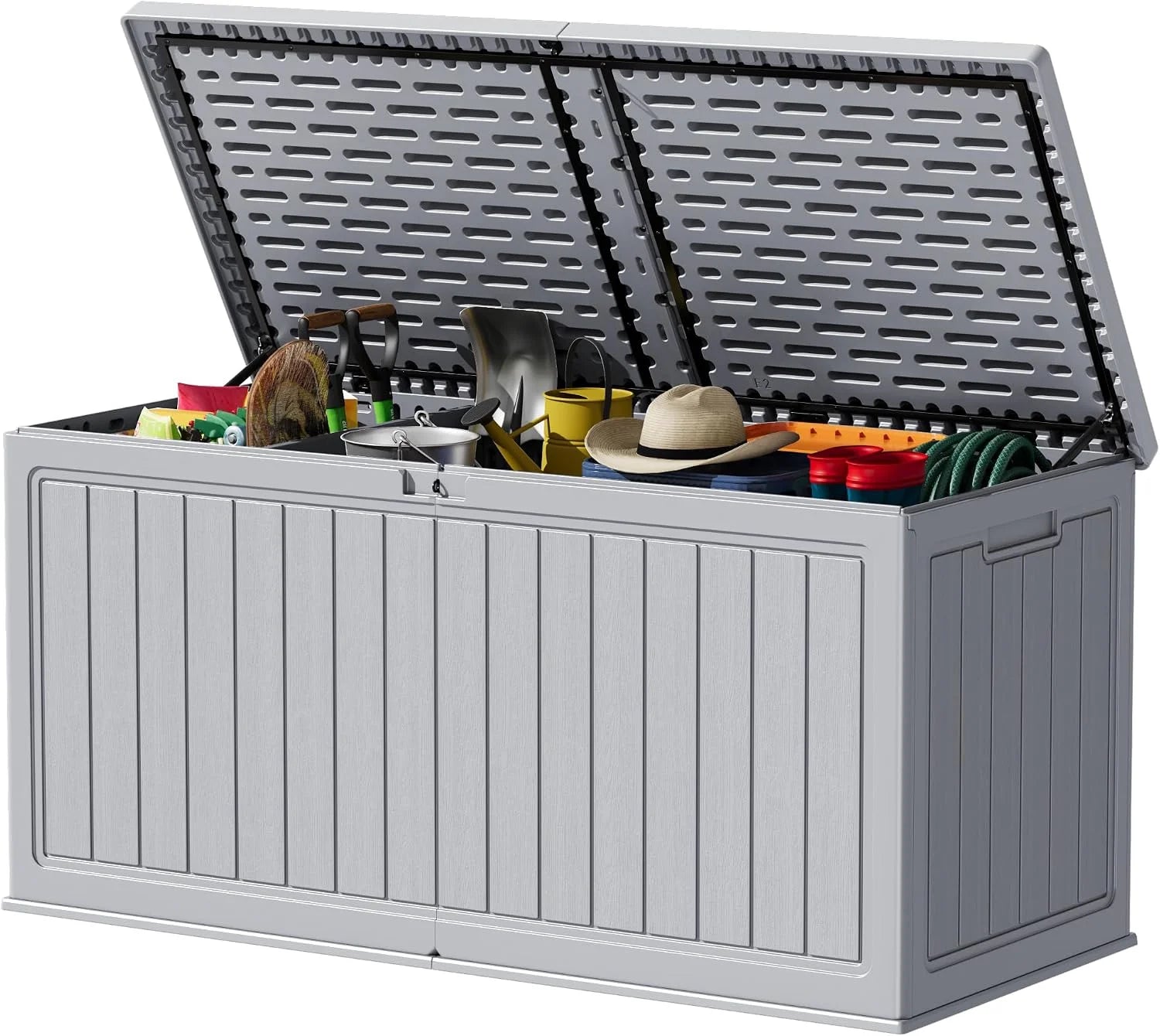 Special 78 Gallon Deck Box, Waterproof Resin Outdoor Storage Box - Image 21