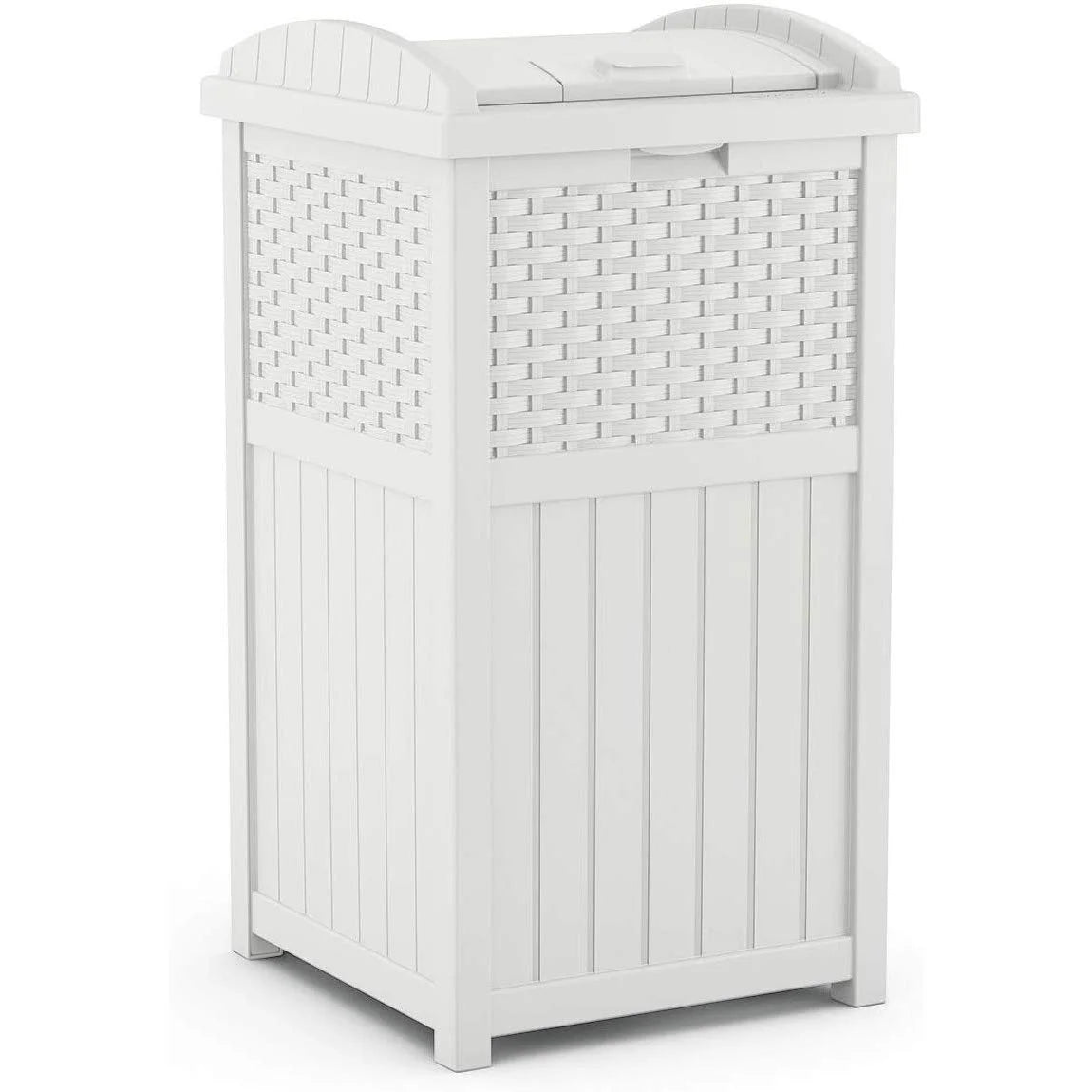 Special Suncast 33 Gallon Commercial Outdoor Trashcan Hideaway with Lid for 30 to 33 Gallon Trash Bags for Garage, Backyard - Image 4