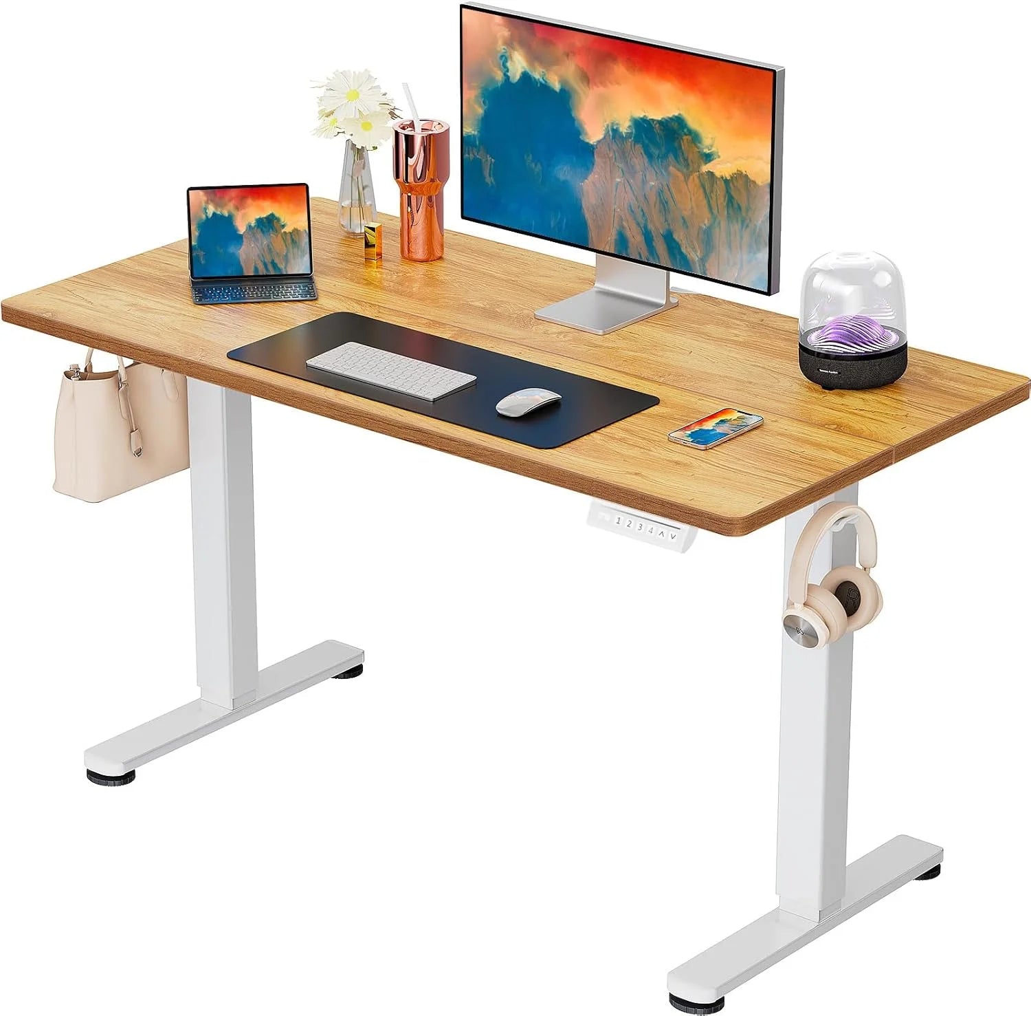 Special Height Adjustable Electric Standing Desk, 48 x 24 Inches Sit Stand up Desk - Image 11