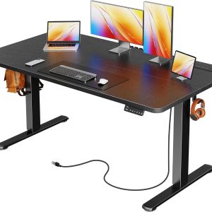 Special Electric Standing Desk with Power Outlets and USB-C Port, 47 X 24 Inch Height Adjustable Desk