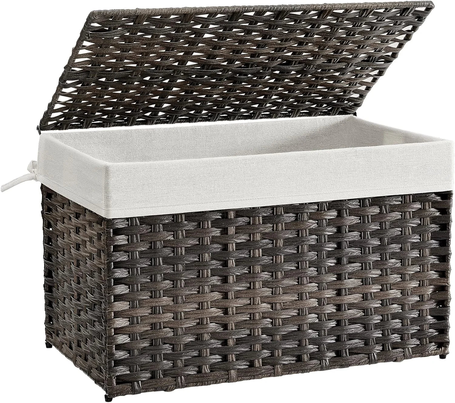 Special Storage Basket with Lid, 9.2 Gallon (35L), Foldable, Blanket Storage Bin with Handles