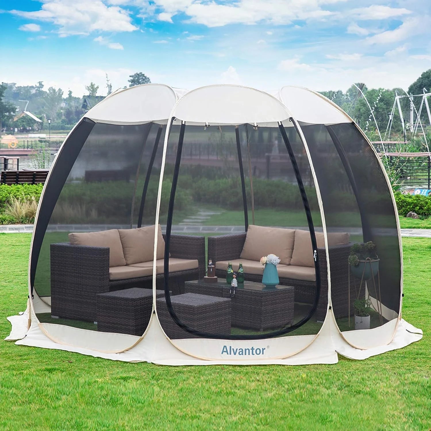 Special Alvantor Pop Up Screen House Tent, Instant Outdoor Gazebo with Mosquito Netting & UPF 50+ Sun Protection - Image 5