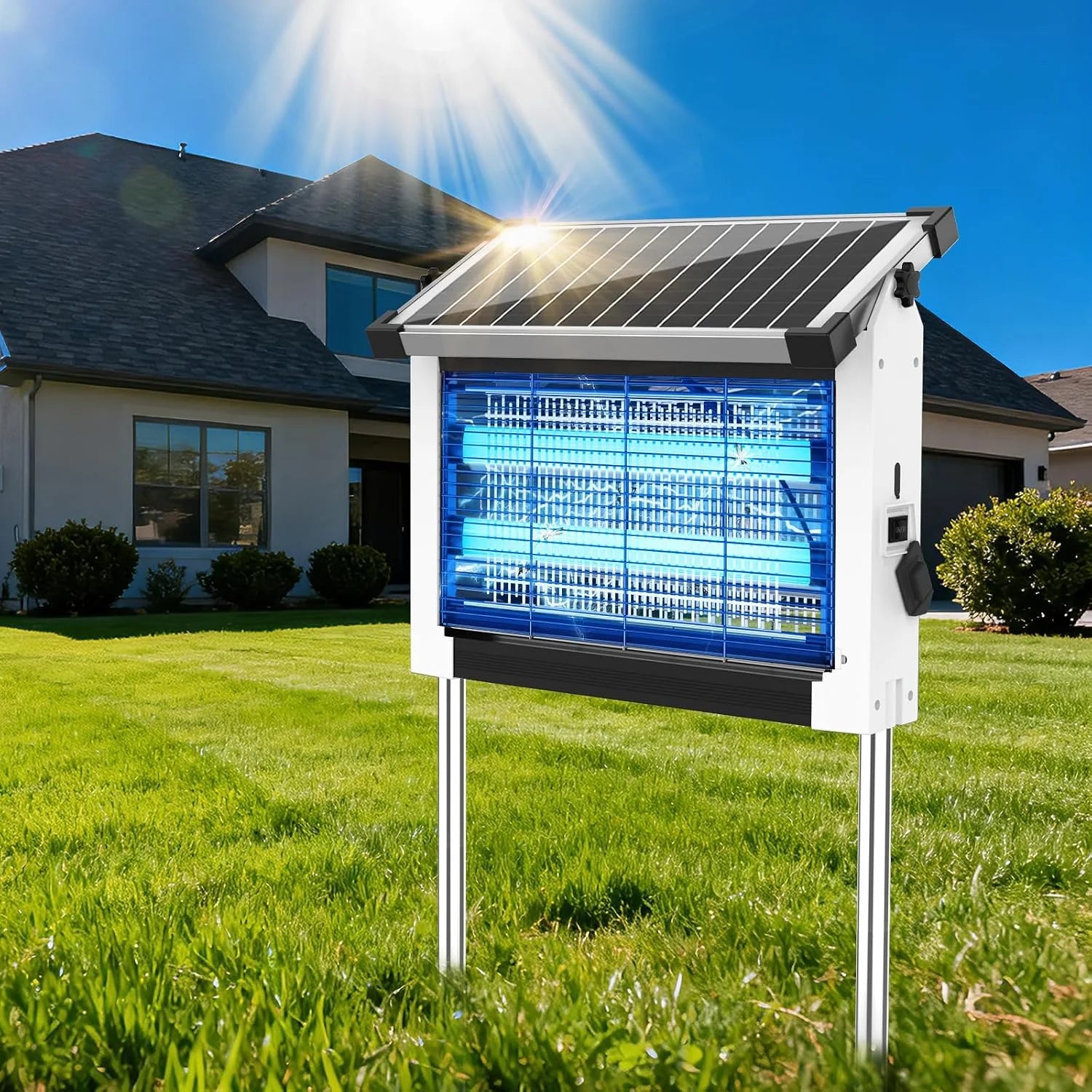 Special Solar Bug Zapper Outdoor, 4500V Mosquito Zapper Fly Trap for Patio, 10W Solar Panel, IPX5 Waterproof - Image 3