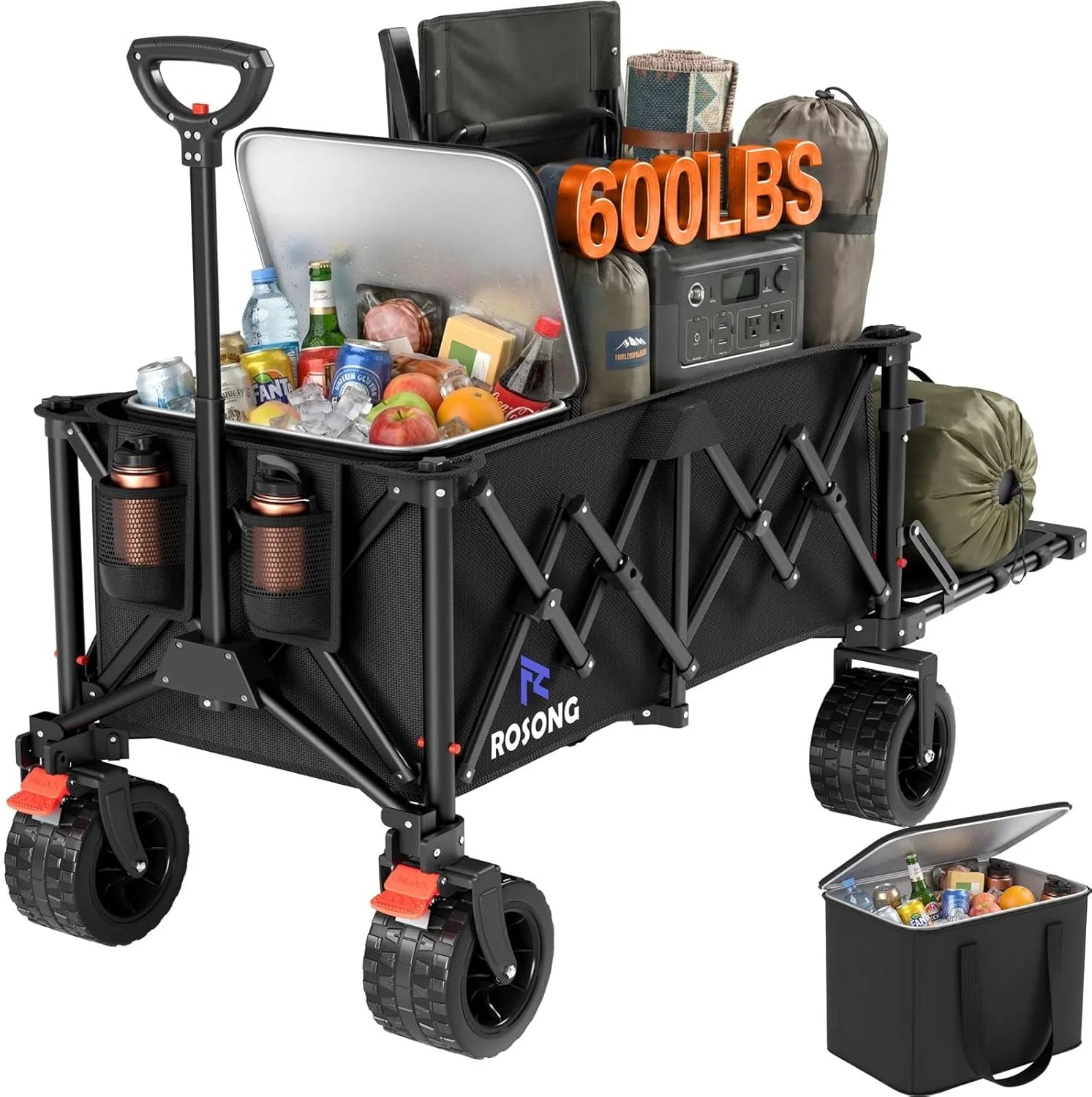 Special Collapsible Wagon Cart with Wheels Foldable – Folding Utility Heavy Duty Wagons Carts for Grocery Sports Garden Shopping Camping - Image 5