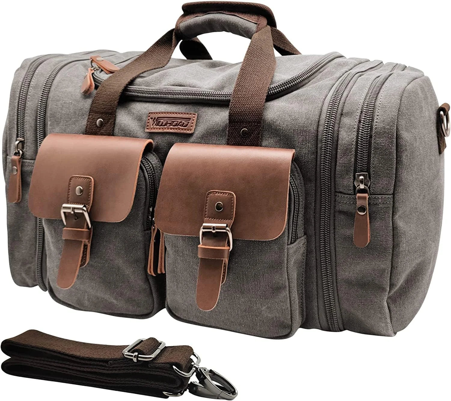 Special Wildroad Waxed Canvas Duffle Bag ” 50L Waterproof Weekender Overnight Travel Bag - Image 11