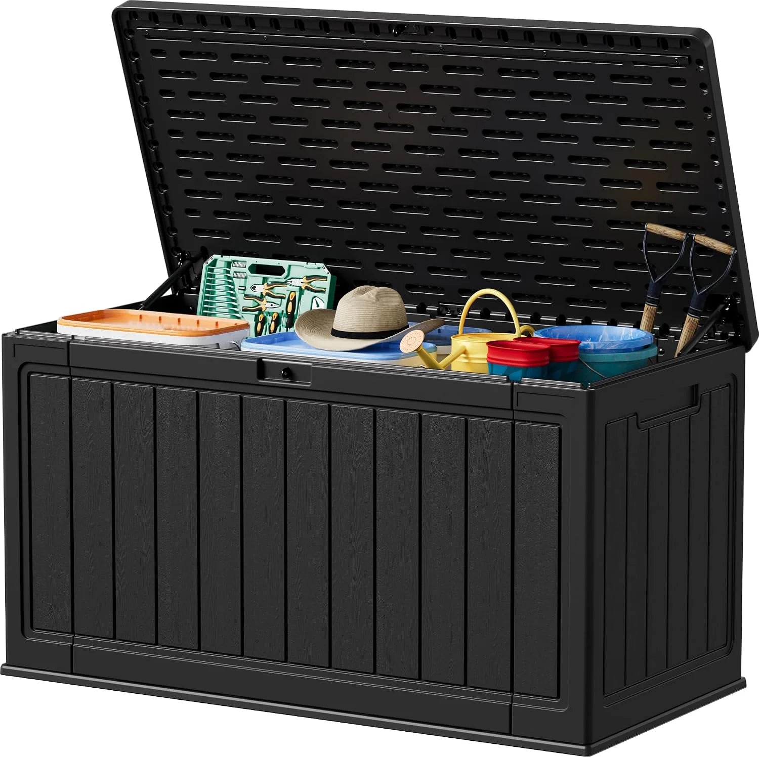 Special 78 Gallon Deck Box, Waterproof Resin Outdoor Storage Box - Image 9