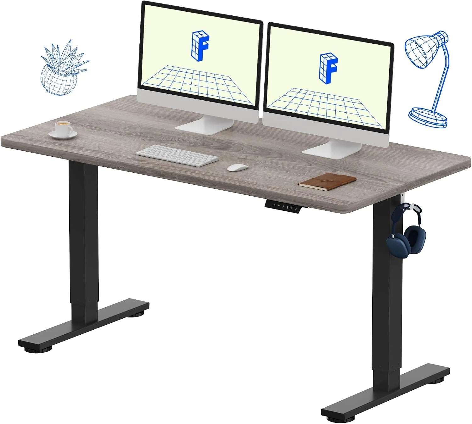 Special FLEXISPOT EN1 One-Piece Standing Desk, Electric Adjustable with 4 Memory Presets, 176 LBS Capacity, 48×24 Black - Image 36