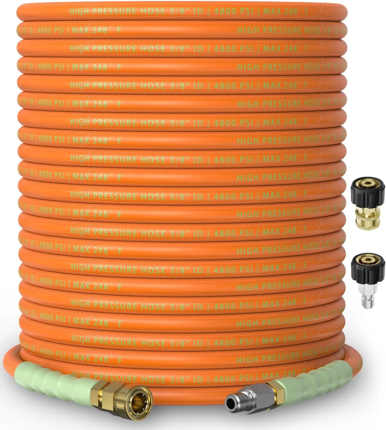 Special 3/8 ID Pressure Washer Hose 50 ft, 4800 PSI Steel-Braided & Durable, Power Washer Hose with Swivel Quick