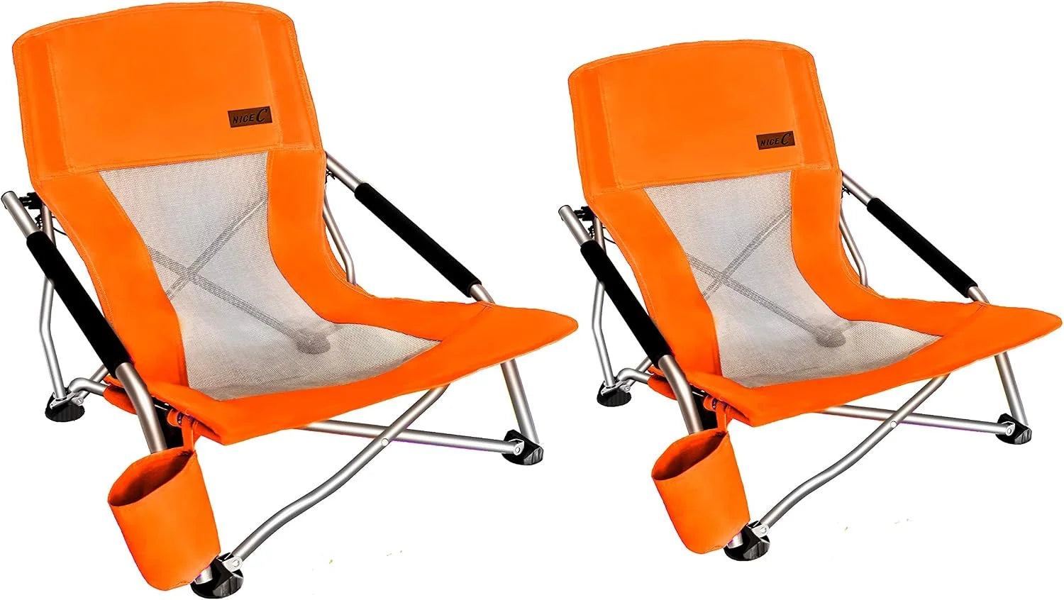 Special C Low Beach Camping Folding Chair, Compact Backpacking River Sand Chair for Adults 2 Pack, Festival (2 Pack Blue) - Image 3