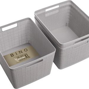 Special Plastic Basket, Large (Black), 3-Pack, Home Organization