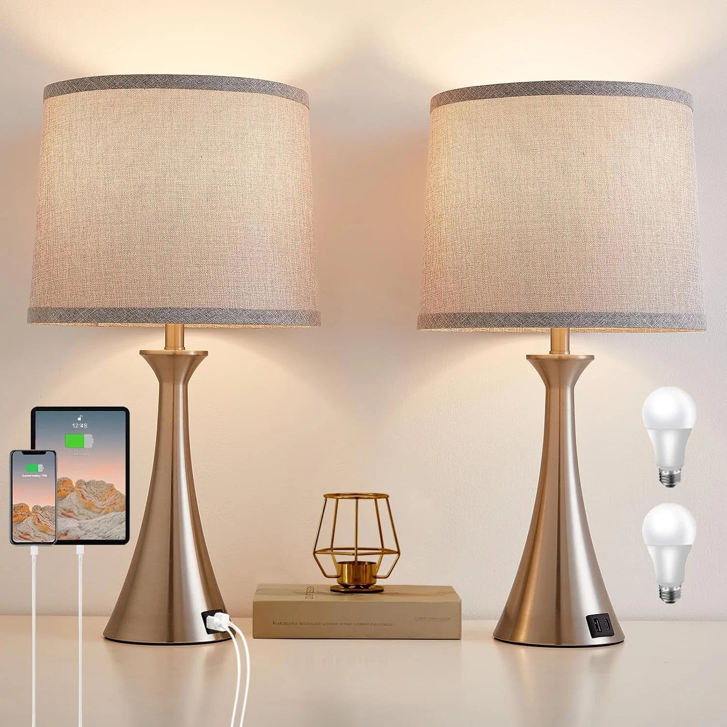 Special Hikczc Touch Lamp for Living Room Bedroom, Dimmable, Bulb Included - Image 3