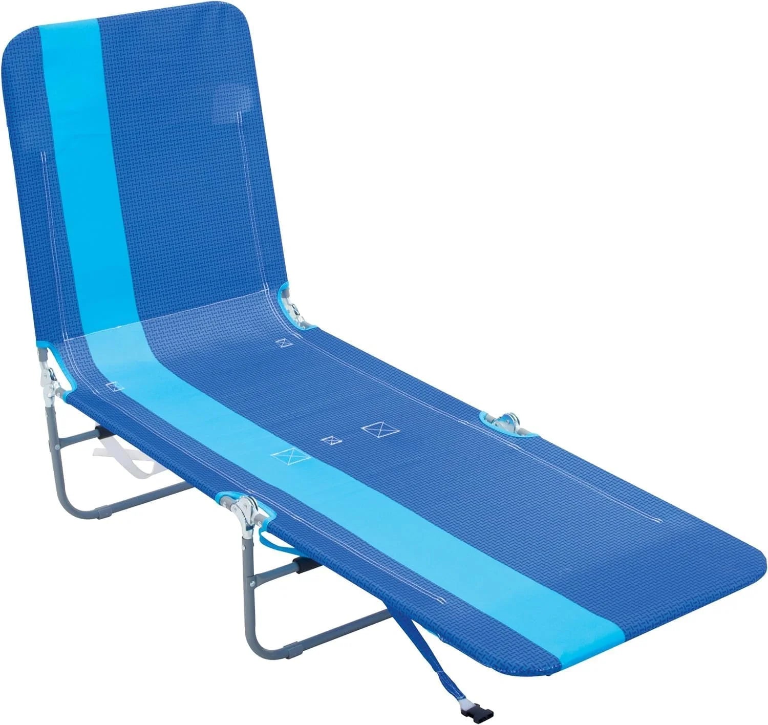 Special Beach Portable Lay Flat Folding Backpack Beach Lounge Chair with Backpack Straps and Storage Pouch, Blue and Red