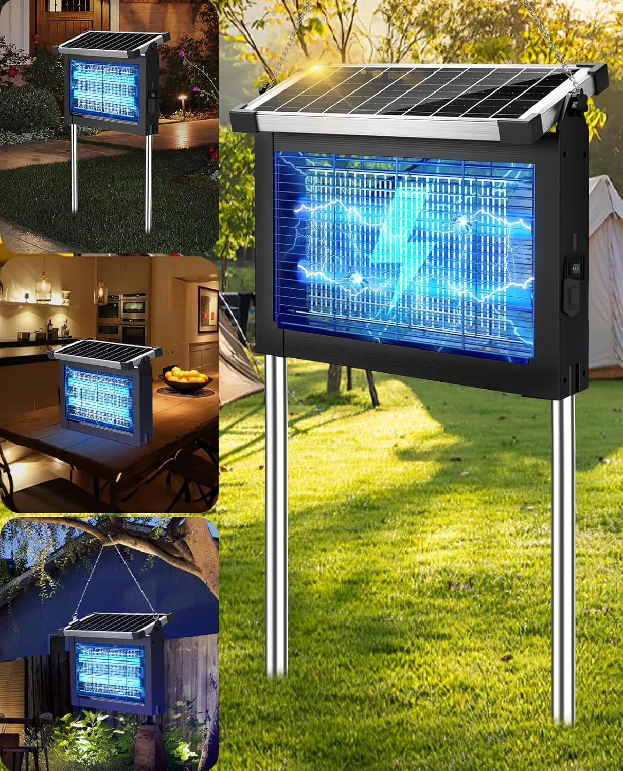 Special Solar Bug Zapper Outdoor, PhatroyYee Mosquito Zapper 4500V, Waterproof Portable Fly Zapper, Rechargeable Electric - Image 5