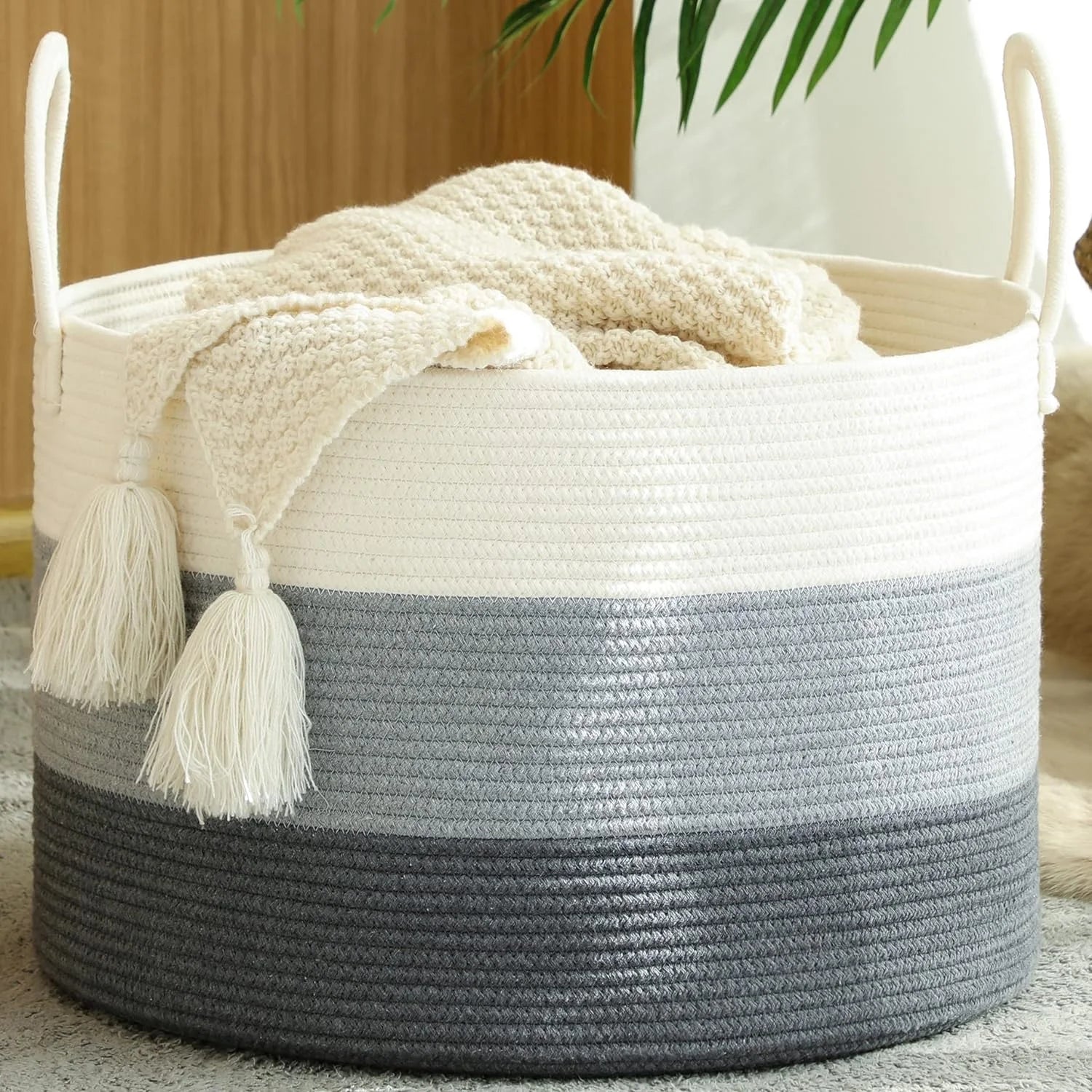Special Large Blanket Basket with Handles, Storage Basket for Living Room, Extra Large Capacity, Blanket Storage, Laundry - Image 12