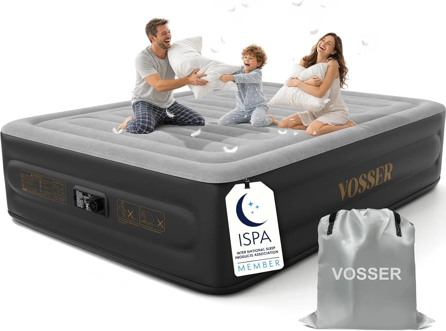 Special Queen Air Mattress with Built-in Pump, 18″ Raised Blow Up Mattress, Flocked Top Inflatable Mattress for Home