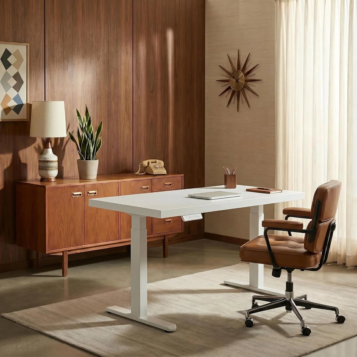 Special Height Adjustable Electric Standing Desk, 48 x 24 Inches Sit Stand up Desk - Image 37