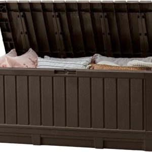 Special Keter Kentwood 92 Gal Outdoor Storage Box for Patio and Pool Accessories