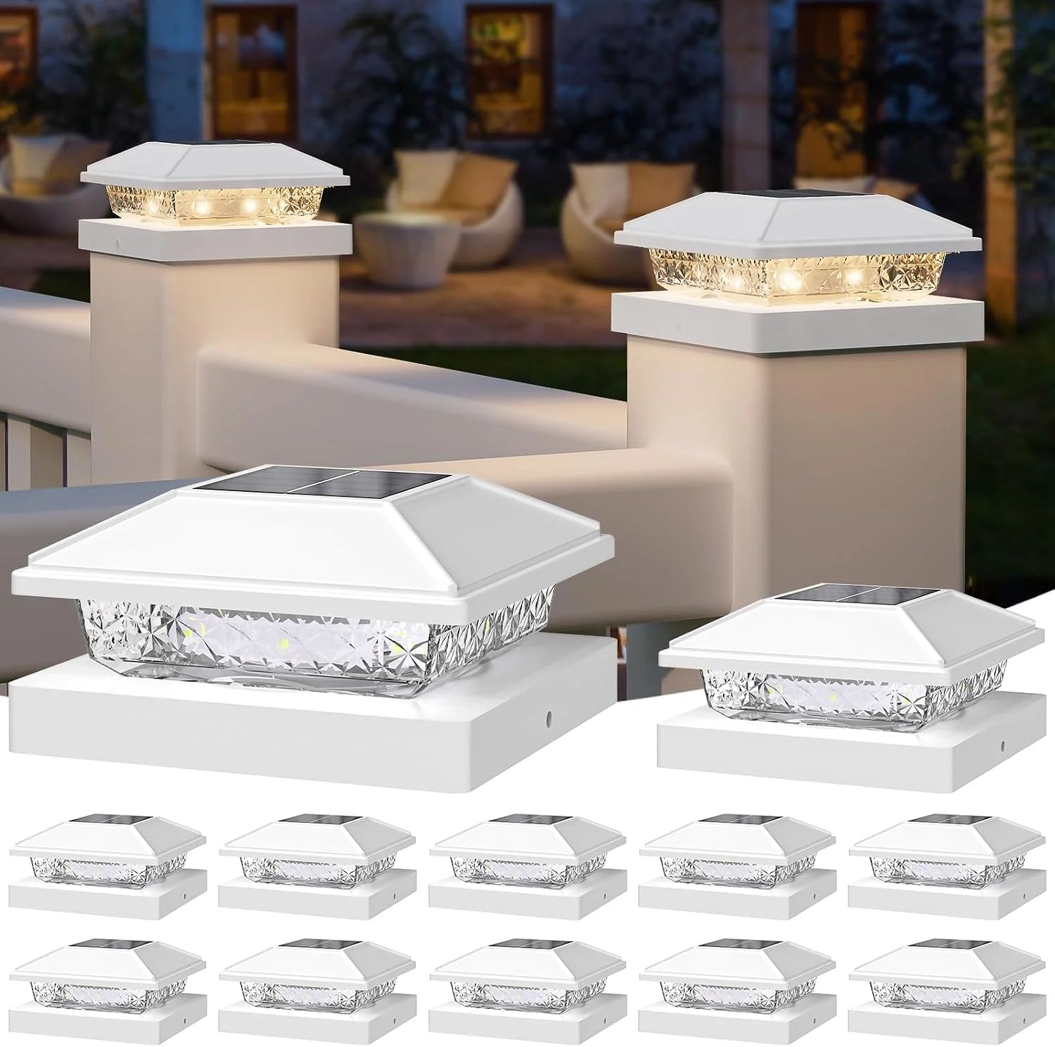 Special Solar Post Cap Lights, 4×4 Post Solar Light Cool White, White 12 Pack ” For Home Projects - Image 8