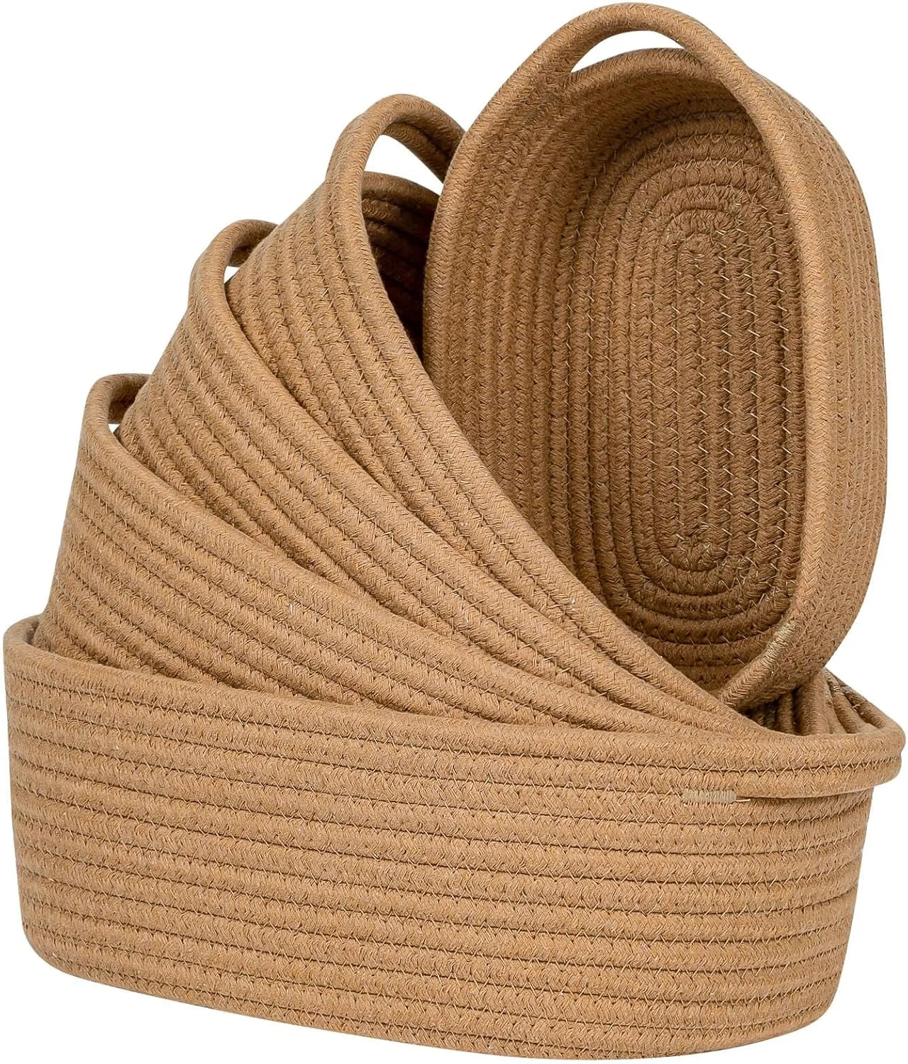 Special Storage Basket Cotton Rope Organizer Baskets for Shelves, Set of 5 Decorative Closet Storage Bins