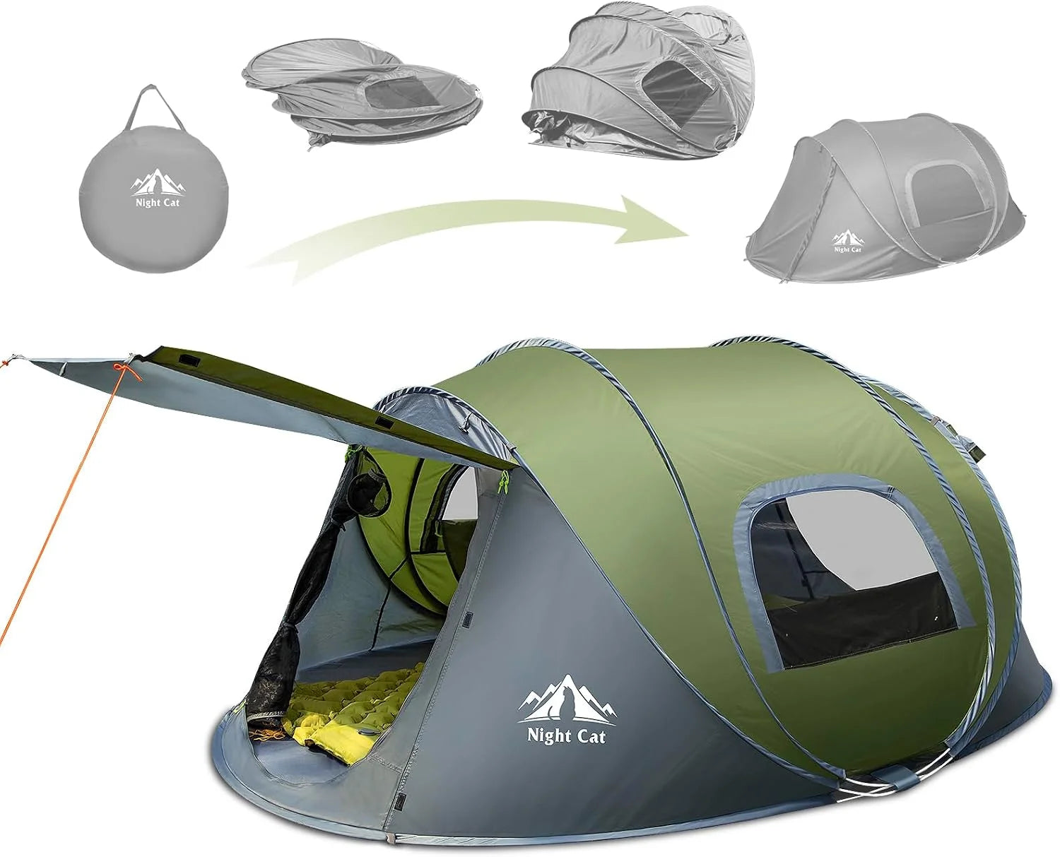 Special Cat Pop-up Camping Tent: 2 Person Tent Waterproof Instant Easy Setup Family Tent - Image 2