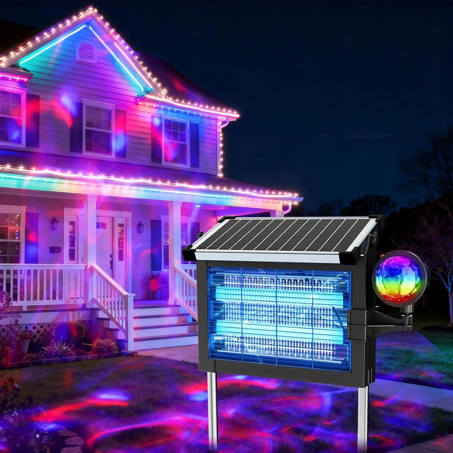Special Solar Bug Zapper Outdoor, 4500V Mosquito Zapper Fly Trap for Patio, 10W Solar Panel, IPX5 Waterproof - Image 5