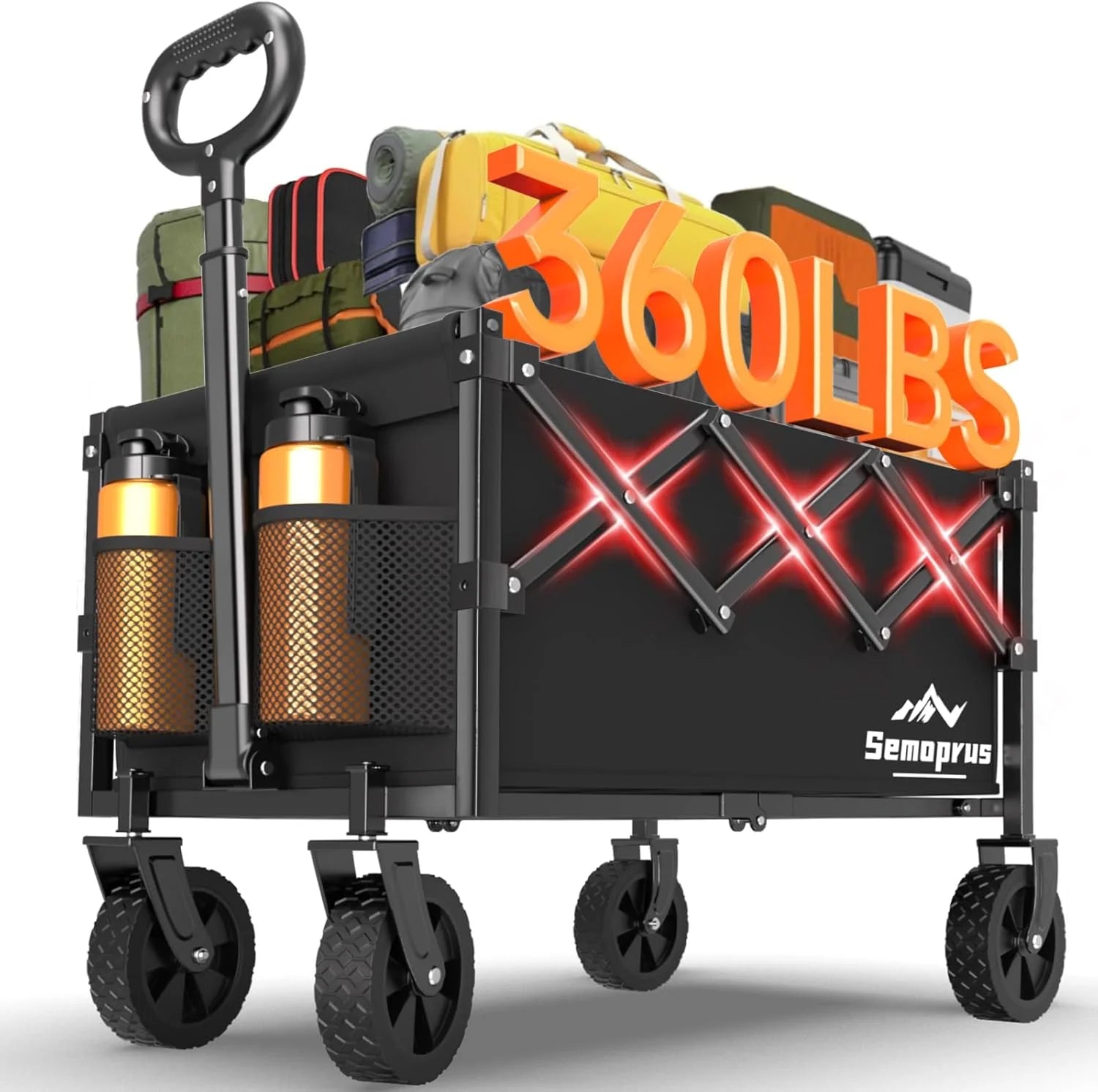 Special Wagons Carts Foldable, 360LBS Folding Heavy Duty Wagon with Wheels - Image 3
