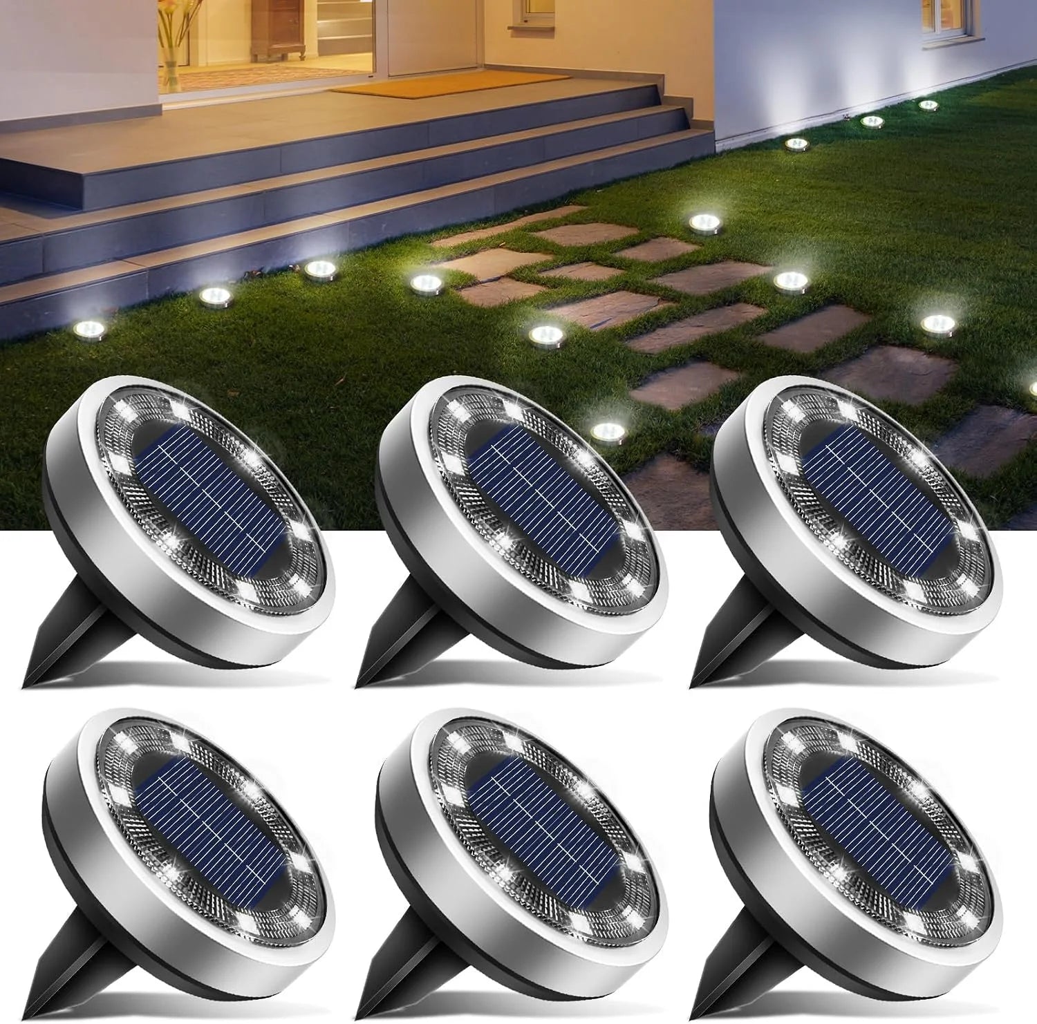 Special 16 Pack Solar Lights Outdoor Waterproof, 8 LED Solar Ground Lights – For Home Projects - Image 11