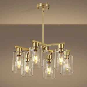 Special 4-Light Black Modern Farmhouse Chandelier