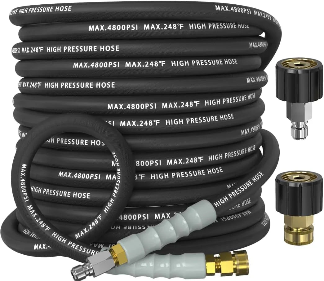 Special 3/8 Pressure Washer Hose 50FT 4800 PSI, Kink Resistant Steel Braided Layer & NonMarking Rubber for Hot/Cold - Image 9