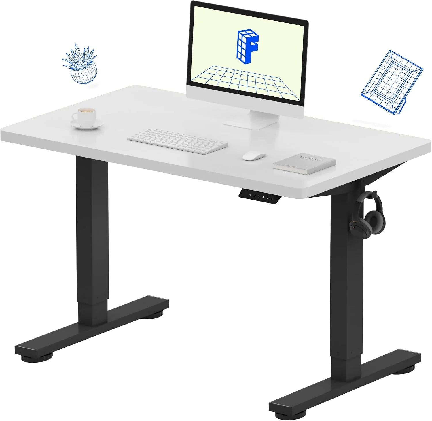 Special FLEXISPOT EN1 One-Piece Standing Desk, Electric Adjustable with 4 Memory Presets, 176 LBS Capacity, 48×24 Black - Image 17