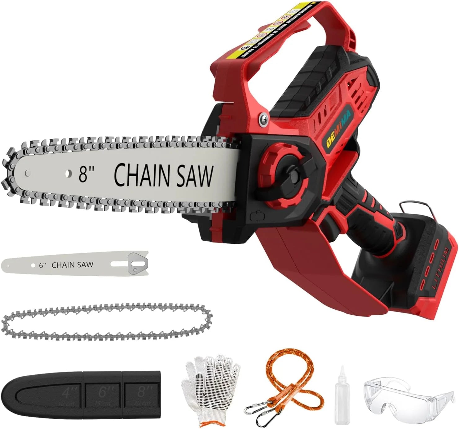 Special Chainsaw for Milwaukee Battery, 8-Inch and 6-Inch 2-in-1 Cordless Electric Chainsaw with Brushless Motor and Auto-Oiler - Image 3