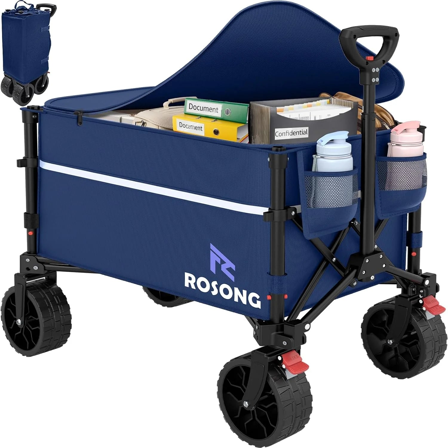 Special Collapsible Wagon Cart with Wheels Foldable – Folding Utility Heavy Duty Wagons Carts for Grocery Sports Garden Shopping Camping - Image 10