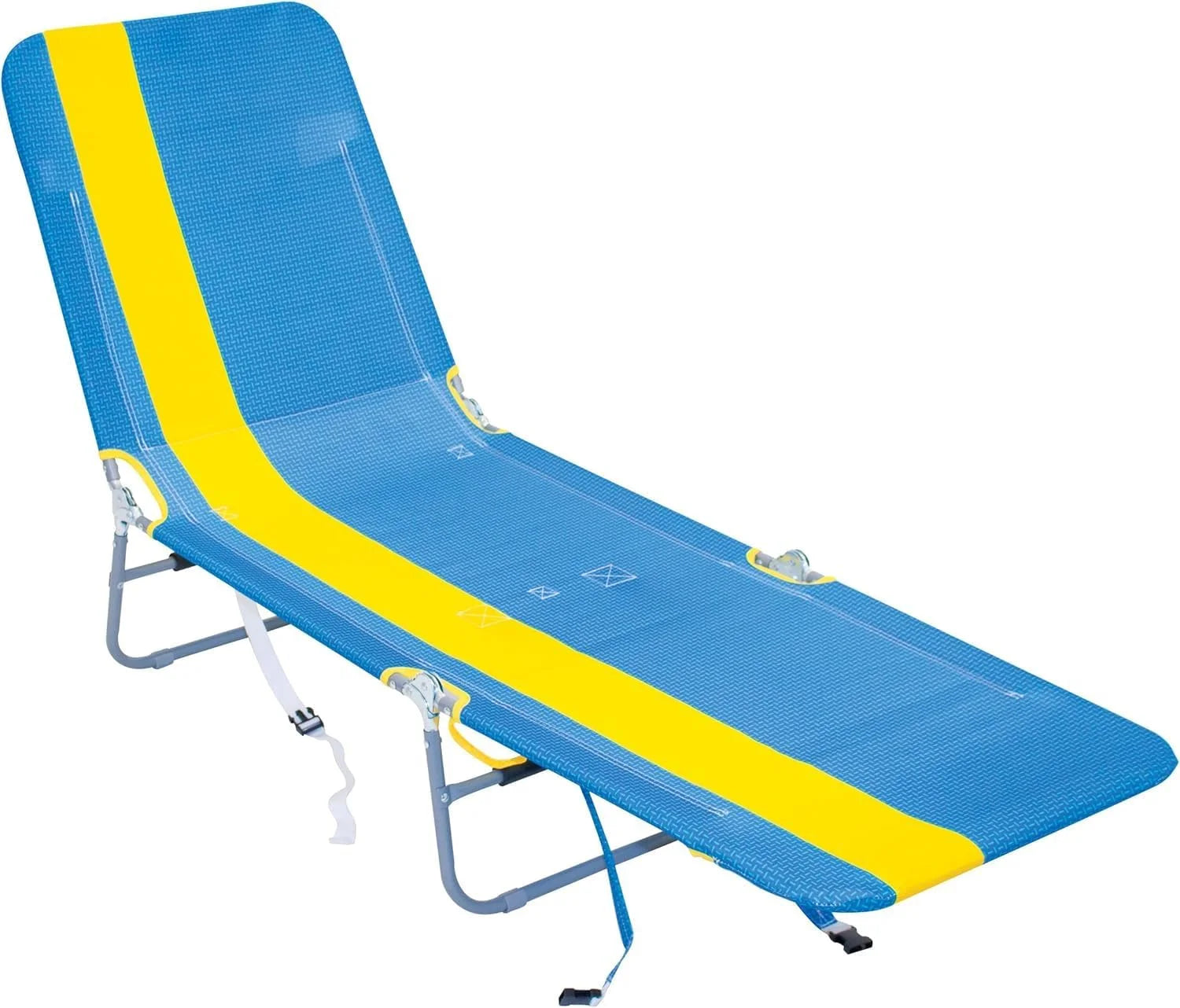 Special Beach Portable Lay Flat Folding Backpack Beach Lounge Chair with Backpack Straps and Storage Pouch, Blue and Red - Image 3