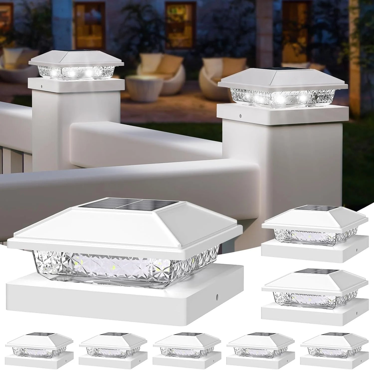 Special Solar Post Cap Lights, 4×4 Post Solar Light Cool White, White 12 Pack ” For Home Projects - Image 16