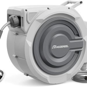 Special HOZEREEL Retractable Garden Hose Reel 1/2x 110ft, UV Resistant Hose Reels, Any Length Lock 180° Swivel