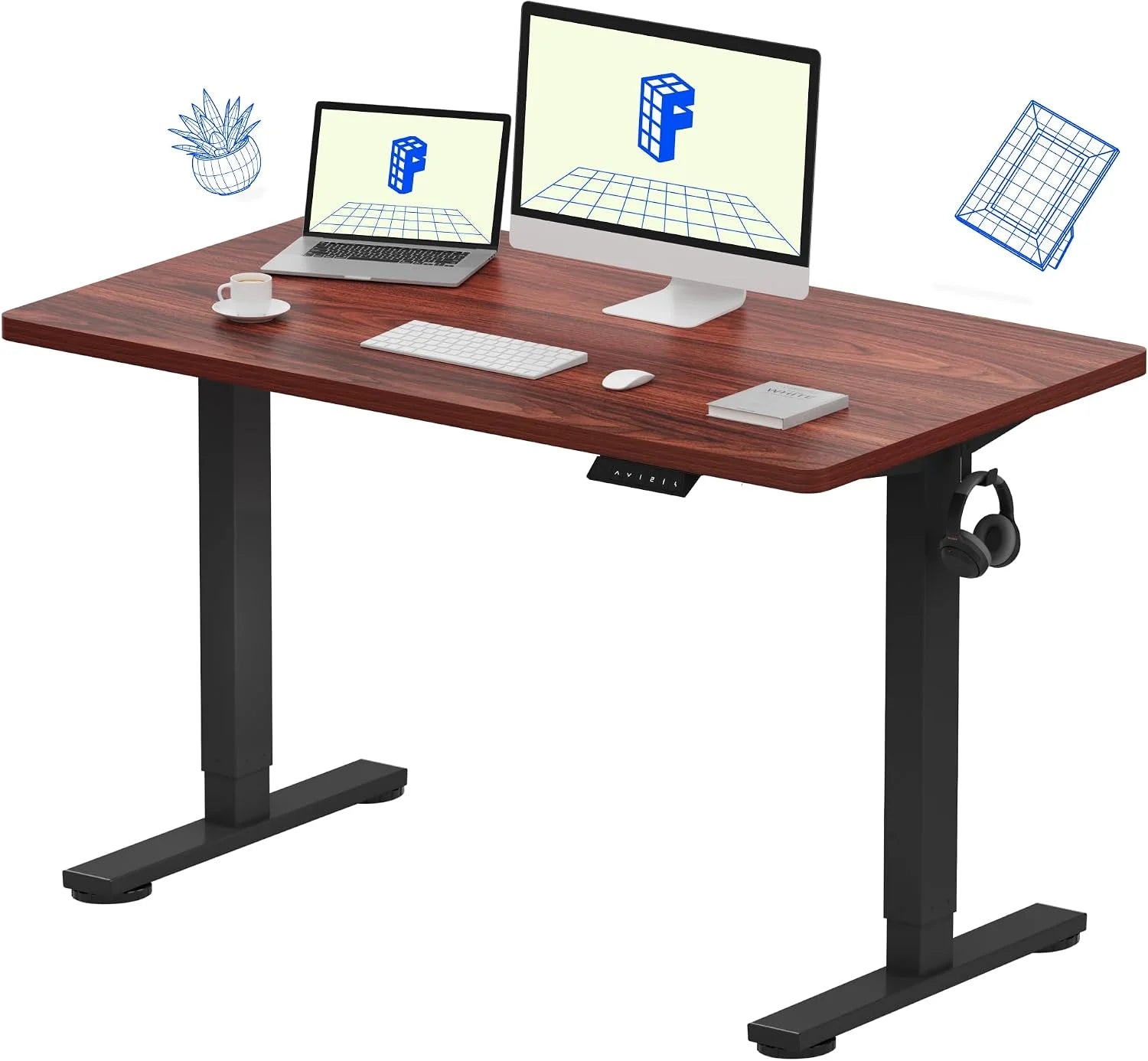 Special FLEXISPOT EN1 One-Piece Standing Desk, Electric Adjustable with 4 Memory Presets, 176 LBS Capacity, 48×24 Black - Image 41