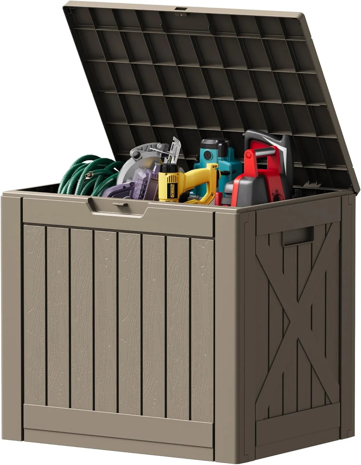 Special 78 Gallon Deck Box, Waterproof Resin Outdoor Storage Box - Image 2