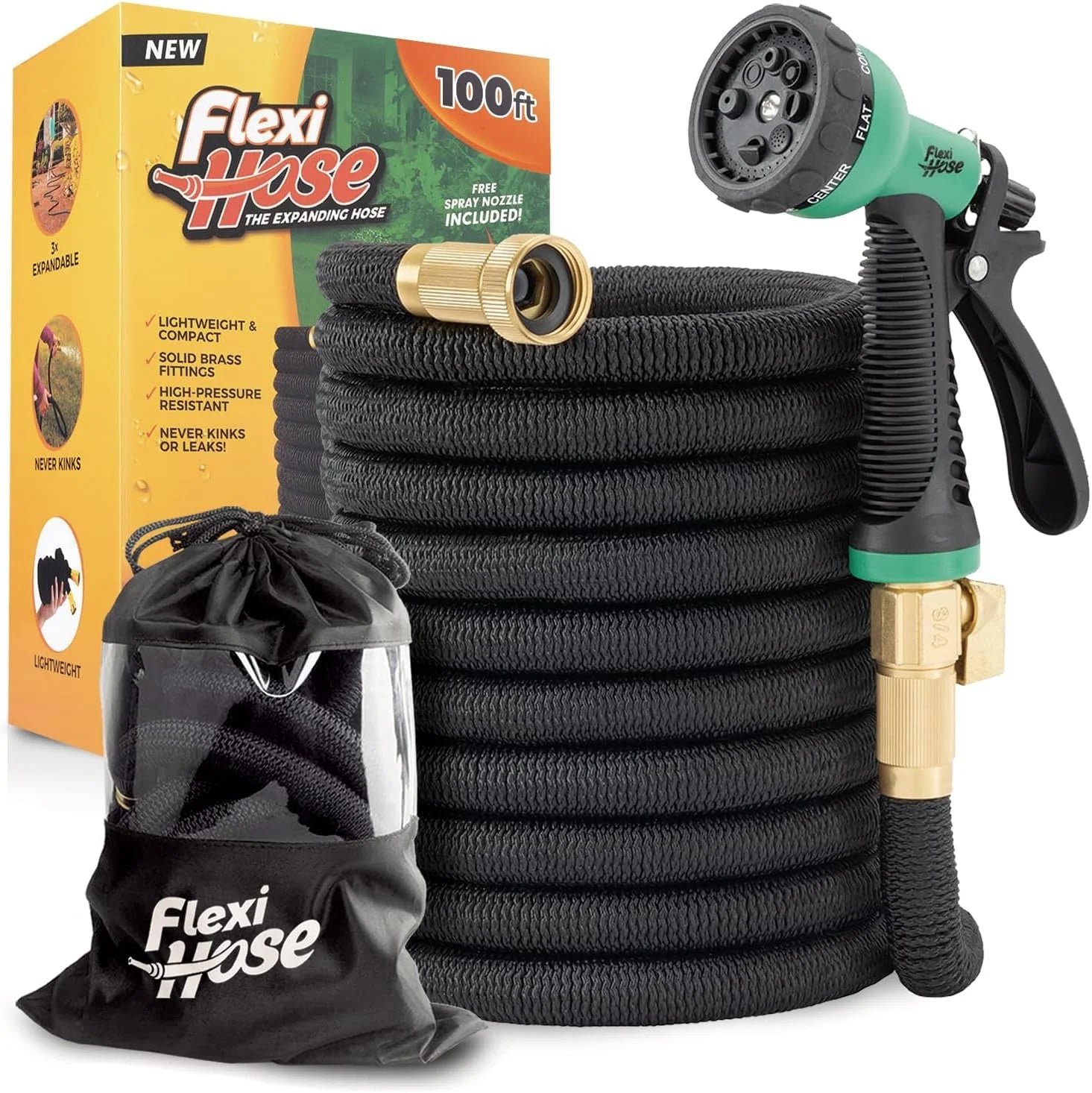 Special Hose Plus Expandable Garden Hose with 8 Function Nozzle, 100FT, Lightweight Retractable Garden Hose - Image 2