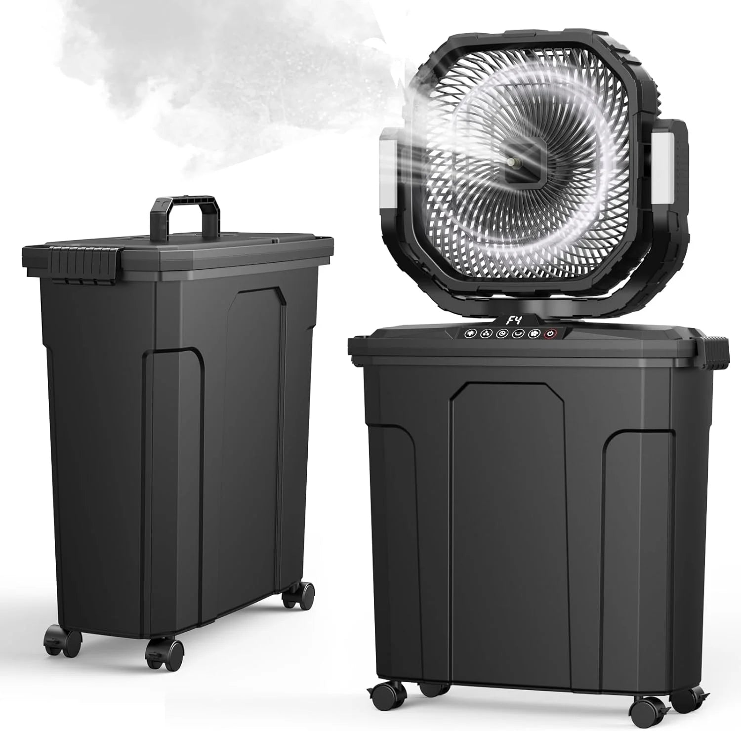 Special Ausic Outdoor Misting Fan for Outside, 5 Gal 12 Pro Portable Mister Fan with Water Box, 30000mAh Rechargeable Cooling - Image 2