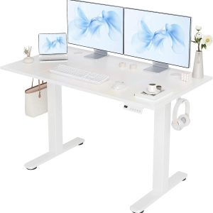 Special Electric Standing Desk, Adjustable Height Stand up Desk, 24×48 Inches Sit Stand Home Office Desk with Splice